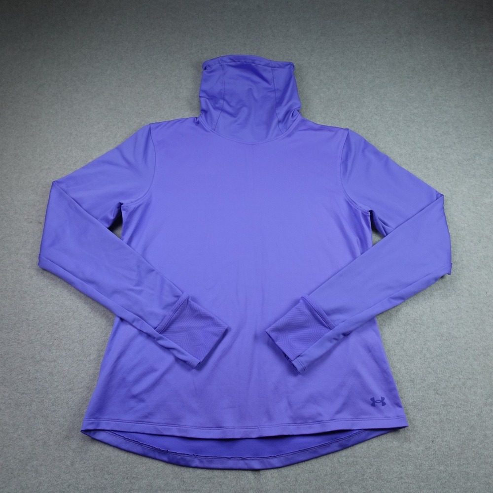 Under Armour Pullover Womens Large Purple Run Athletic Funnel Neck Top